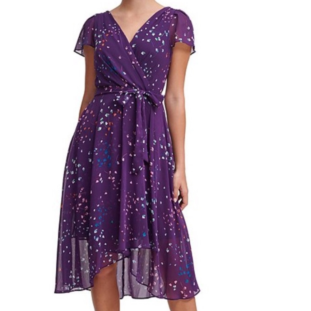 DKNY Purple Floral Dress